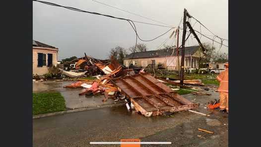 Tornado damage in New Orleans Tornado damage in New Orleans