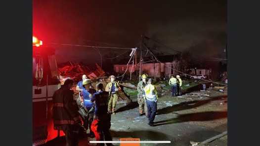 Tornado damage in New Orleans Tornado damage in New Orleans