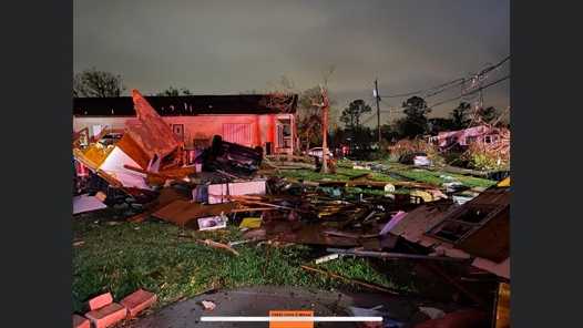 Tornado damage in New Orleans Tornado damage in New Orleans