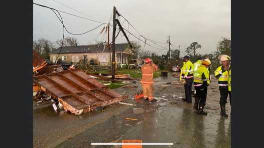 Tornado damage in New Orleans Tornado damage in New Orleans