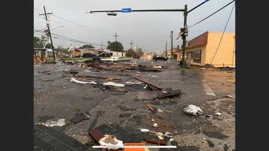 Tornado damage in New Orleans Tornado damage in New Orleans