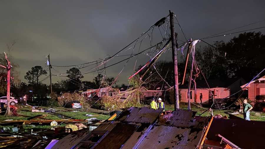 Tornado damage across New Orleans tornado damage across new orleans