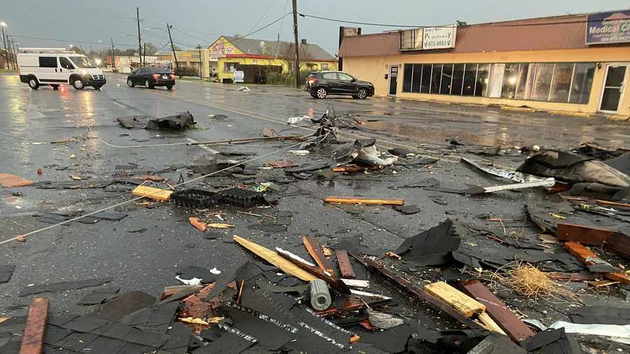 Tornado damage across New Orleans tornado damage across new orleans