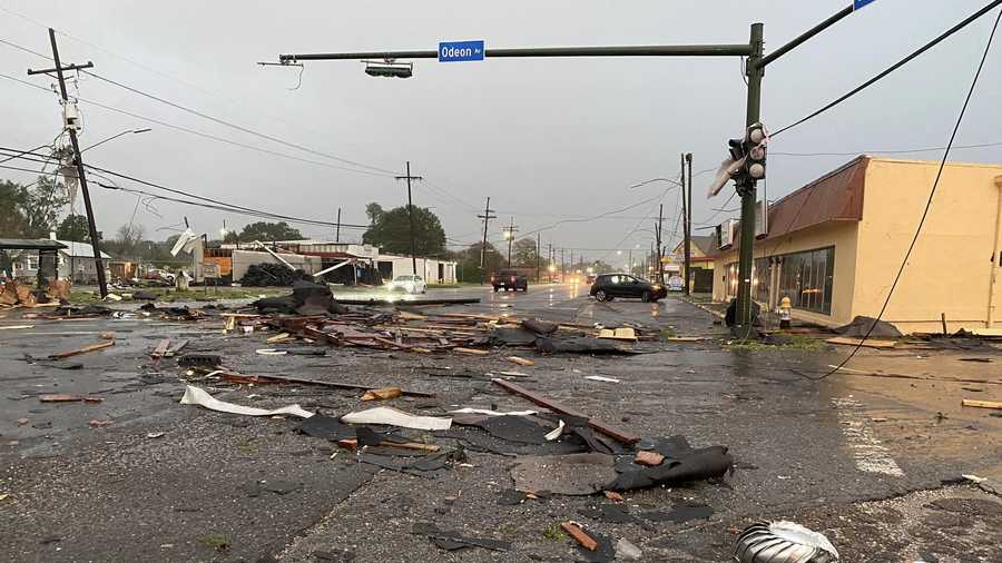 Tornado damage across New Orleans tornado damage across new orleans